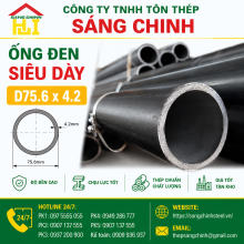 Ống đen siêu dày D75.6 x 4.2