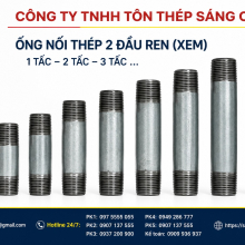 Ống nối thép 2 đầu ren (XEM) 1 tấc 2 tấc 3 tấc….