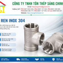 Tê ren inox 304