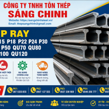Thép Ray P9 P11 P15 P18 P22 P24 P30 P38 P43 P50 QU70 QU80 QU100 QU120
