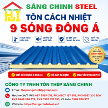 Bảng báo giá tôn cách nhiệt 9 sóng Đông Á