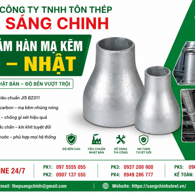 Bầu giảm hàn mạ kẽm FKK – Nhật