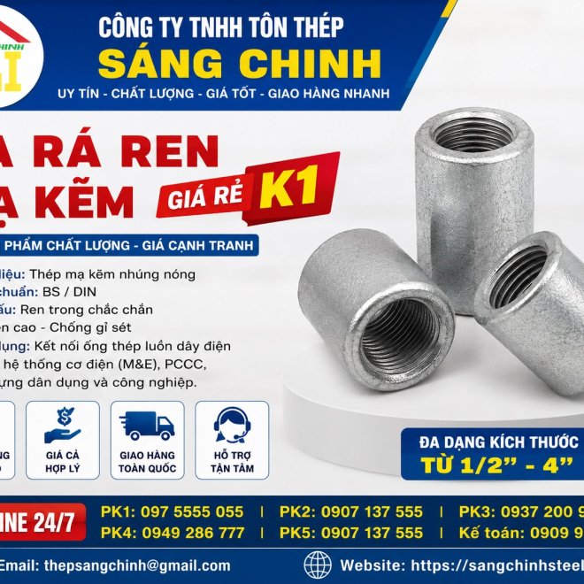 Cà rá ren mạ kẽm giá rẻ K1