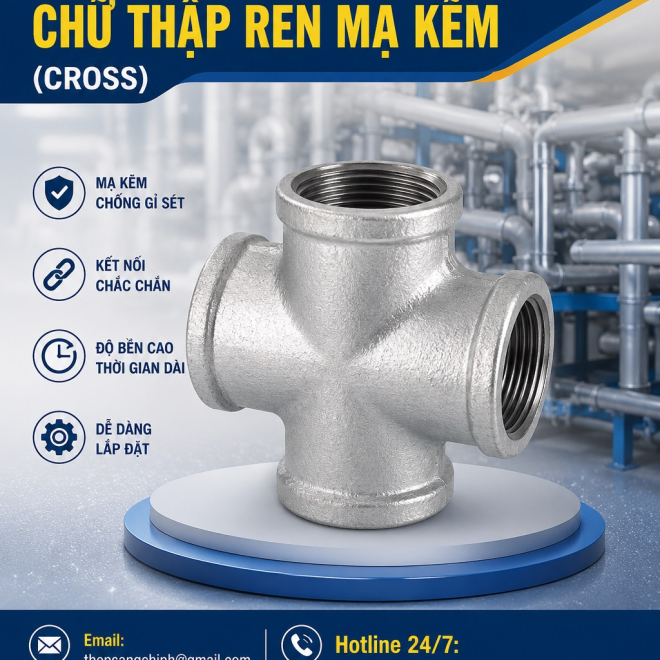 Chữ Thập Ren Mạ Kẽm (Cross)