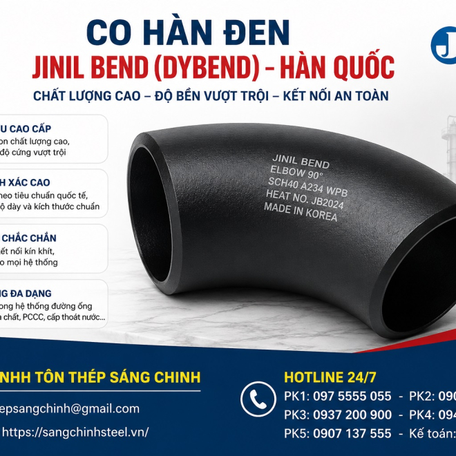 Co hàn đen Jinil bend (Dybend) – Hàn Quốc