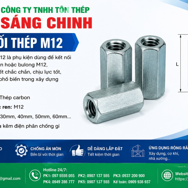 CÓC NỐI THÉP M12
