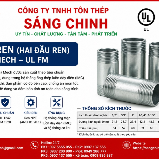 Kép ren (Hai đầu ren) Mech – UL FM
