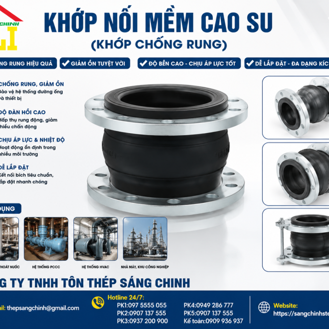 Khớp Nối Mềm Cao Su (khớp chống rung)