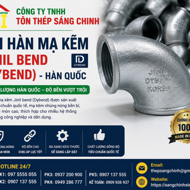 Lơi hàn mạ kẽm Jinil bend (Dybend) – Hàn Quốc