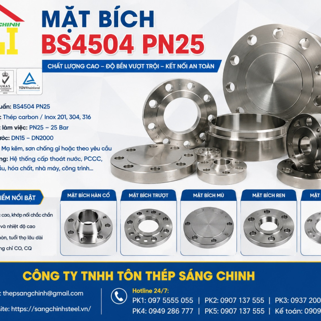 Mặt bích BS4504 PN25