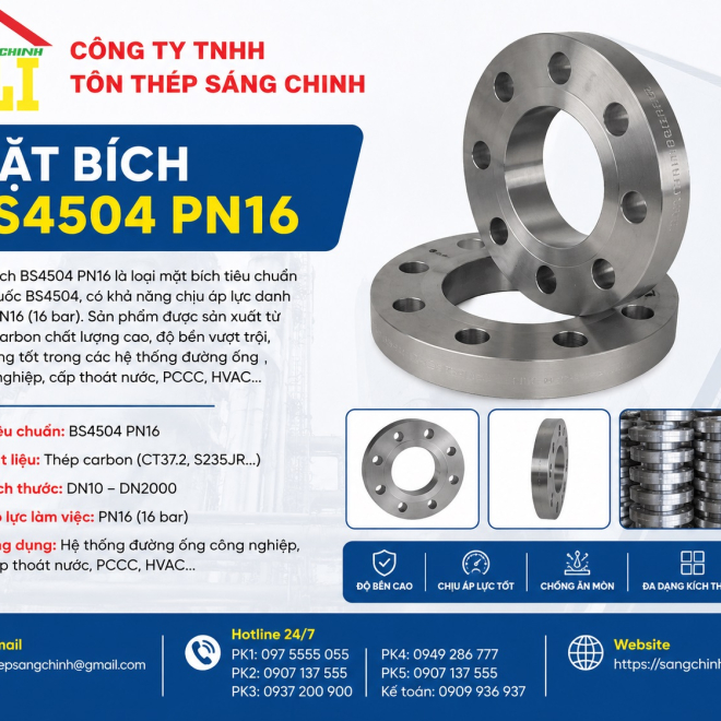 Mặt bích BS4504 PN16