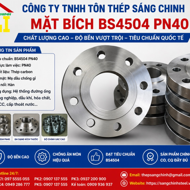 Mặt bích BS4504 PN40