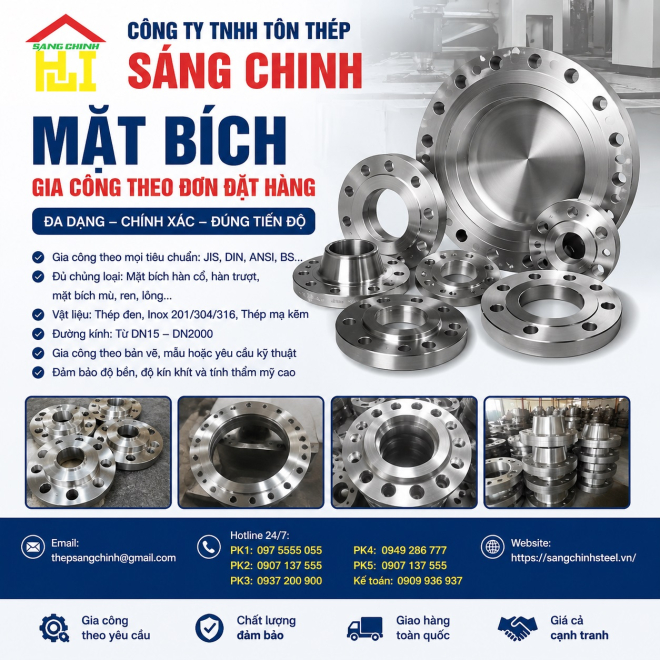 Mặt bích gia công theo đơn đặt hàng