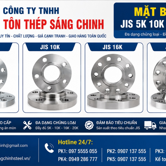 Mặt bích JIS 5K 10K 16K 20K