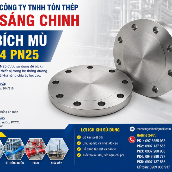 Mặt bích mù BS4504 PN25