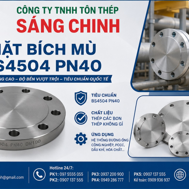 Mặt bích mù BS4504 PN40