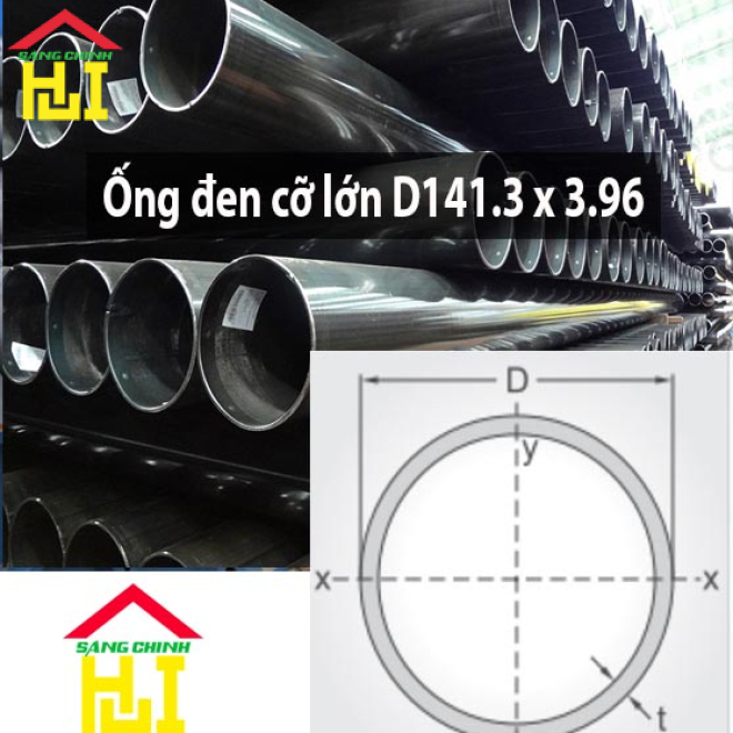 Ống đen cỡ lớn D141.3 x 3.96