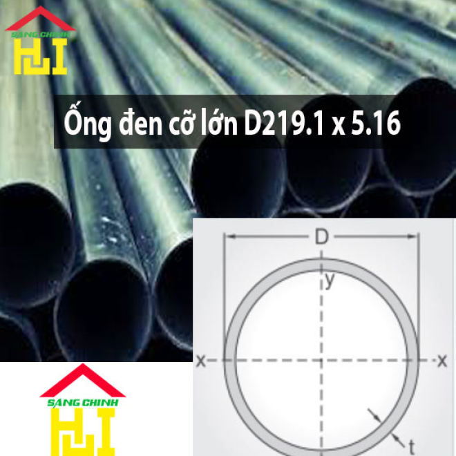 Ống đen cỡ lớn D219.1 x 5.16