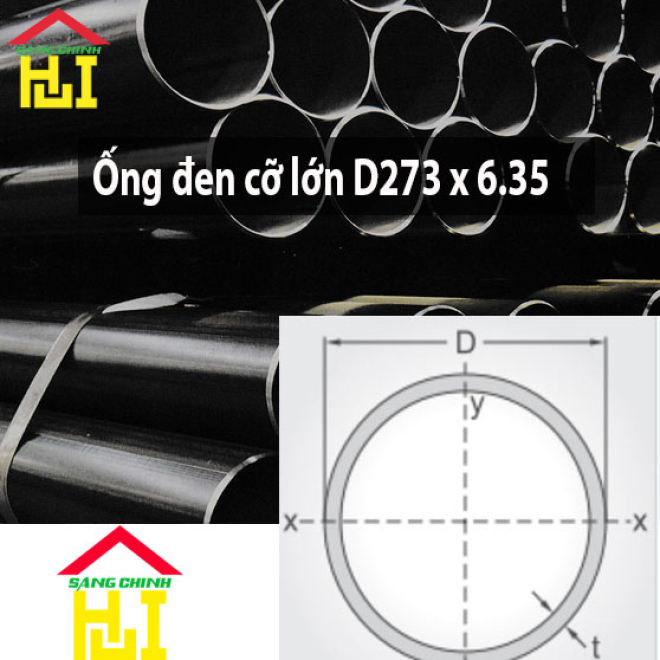 Ống đen cỡ lớn D273 x 6.35