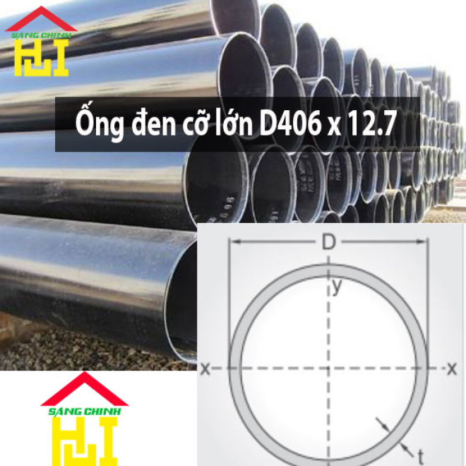 Ống đen cỡ lớn D406 x 12.7