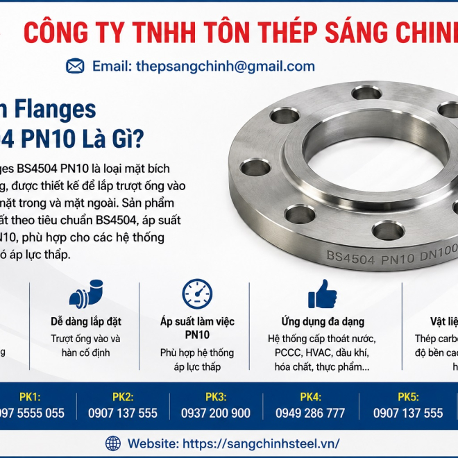 Slip On Flanges BS4504 PN10