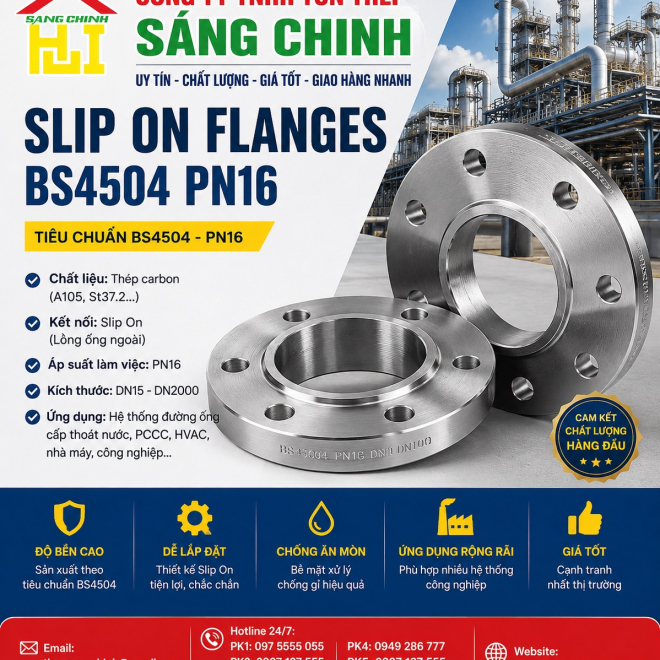 Slip On Flanges BS4504 PN16