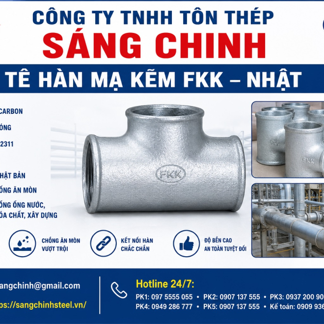 Tê hàn mạ kẽm FKK – Nhật