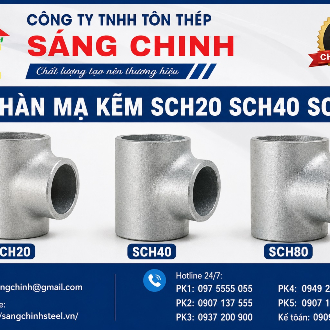 Tê Hàn Mạ Kẽm SCH20 SCH40 SCH80