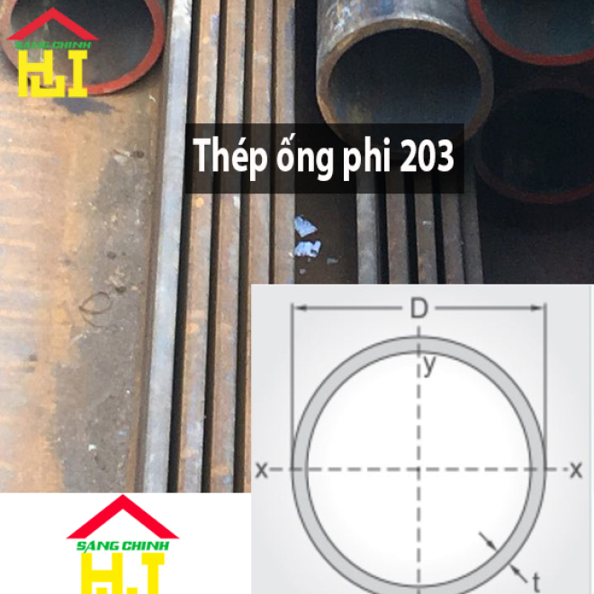 Thép ống phi 203