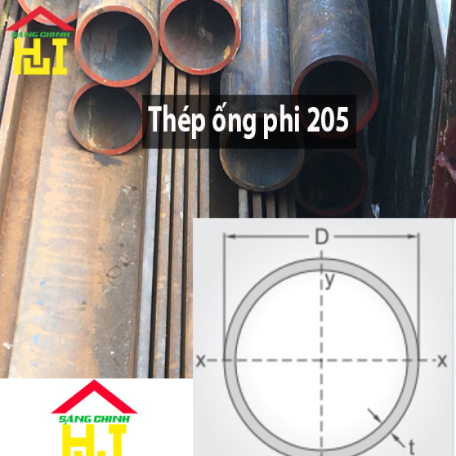Thép ống phi 205