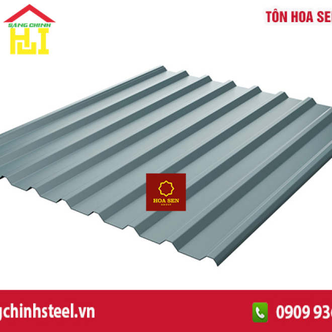 Tôn Hoa Sen màu lông chuột: Giải pháp lợp mái bền đẹp và tiết kiệm