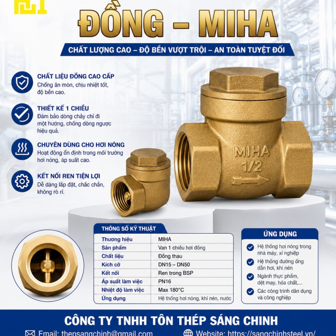 VAN 1 CHIỀU HƠI ĐỒNG – MIHA