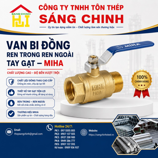 VAN BI ĐỒNG REN TRONG REN NGOÀI TAY GẠT – MIHA