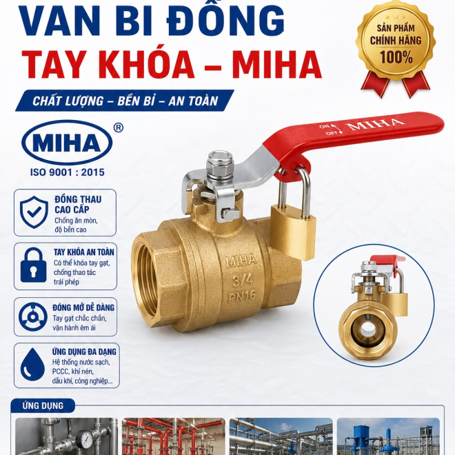 VAN BI ĐỒNG TAY KHÓA – MIHA