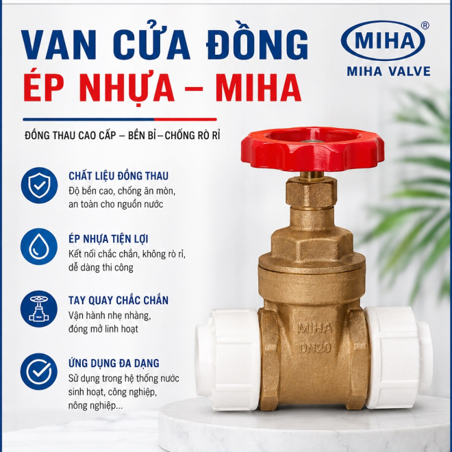 VAN CỬA ĐỒNG ÉP NHỰA – MIHA