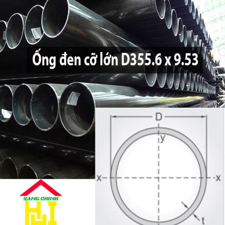 Ống đen cỡ lớn D355.6 x 9.53