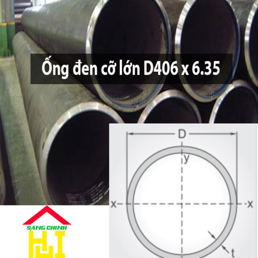 Ống đen cỡ lớn D406 x 6.35