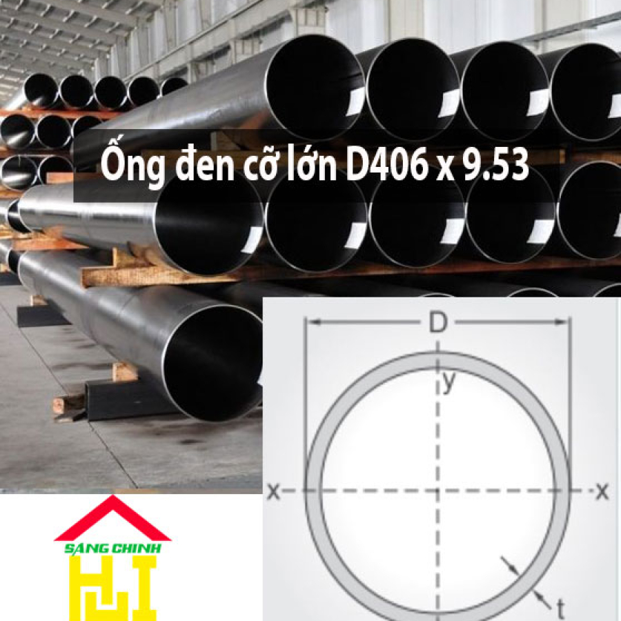 Ống đen cỡ lớn D406 x 9.53