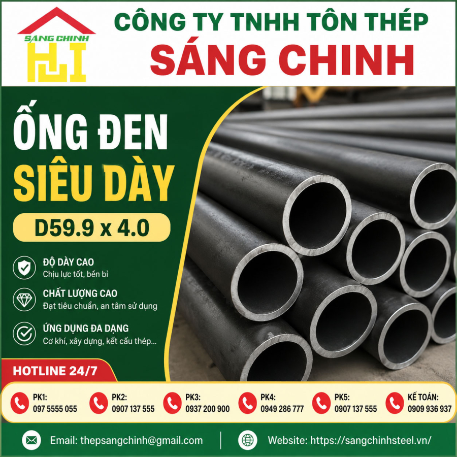 Ống đen siêu dày D59.9 x 4.0