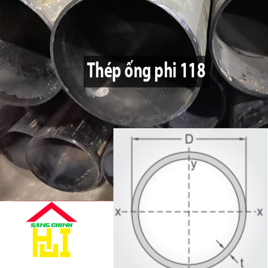 Thép ống phi 118