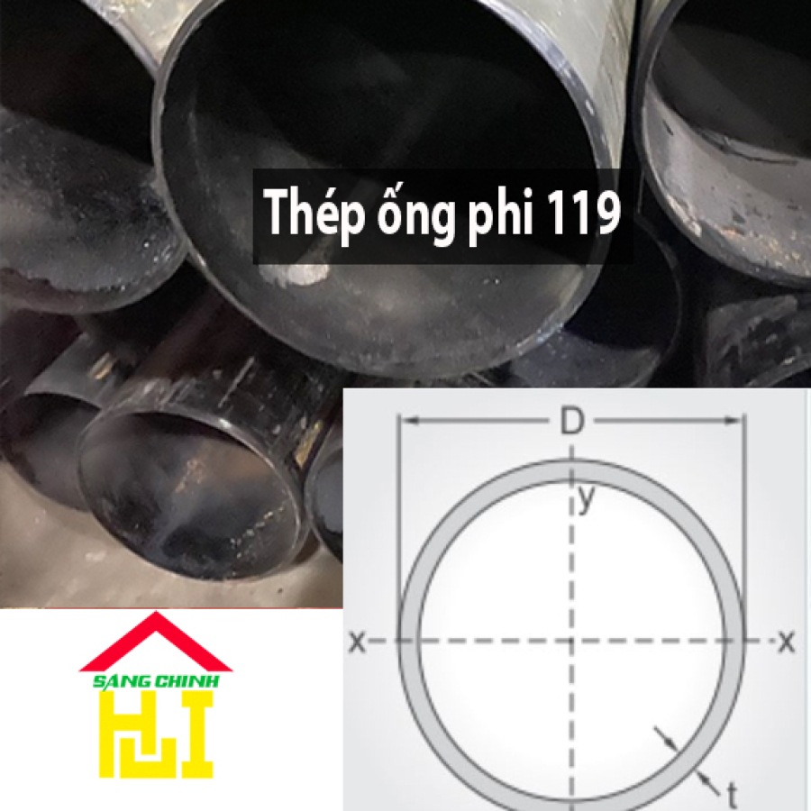 Thép ống phi 119