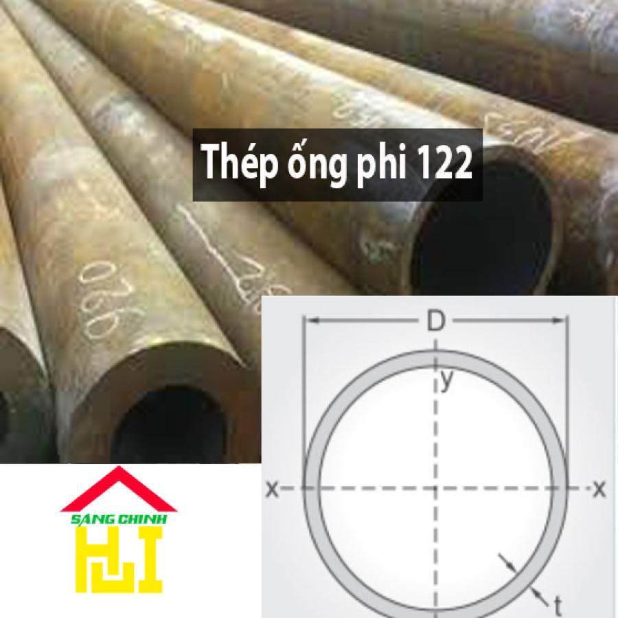 Thép ống phi 122