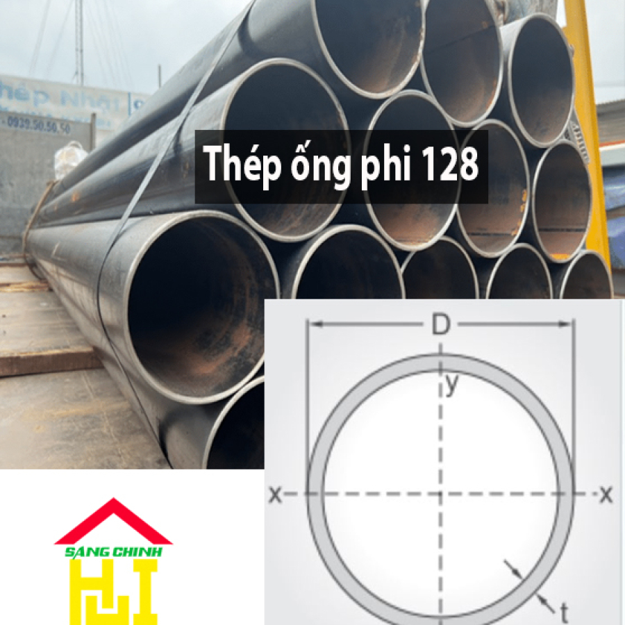 Thép ống phi 128