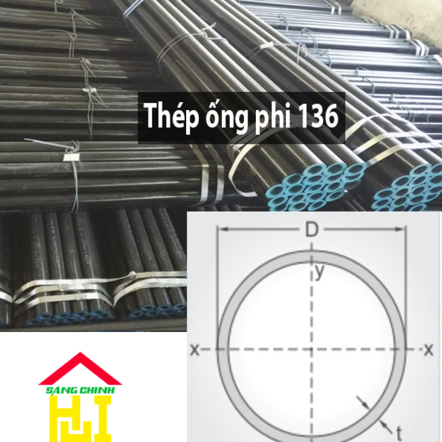 Thép ống phi 136