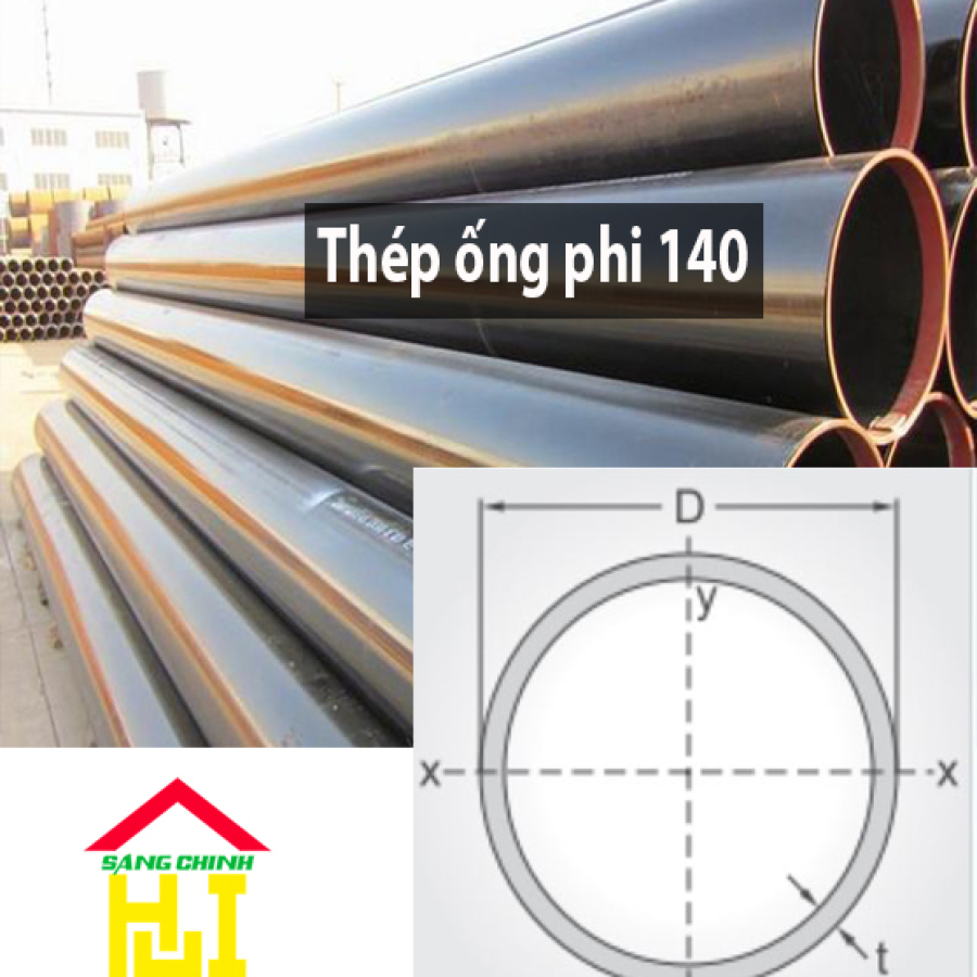 Thép ống phi 140