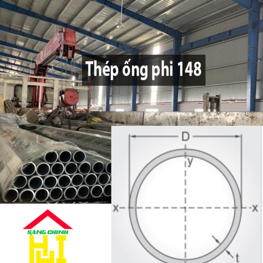 Thép ống phi 148
