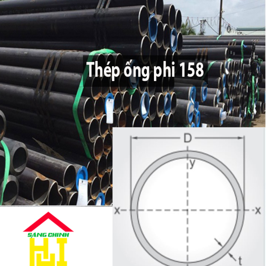 Thép ống phi 158
