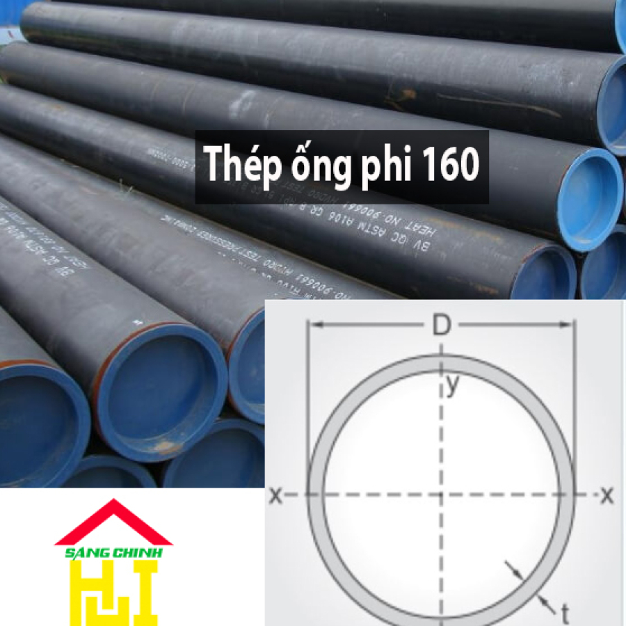 Thép ống phi 160