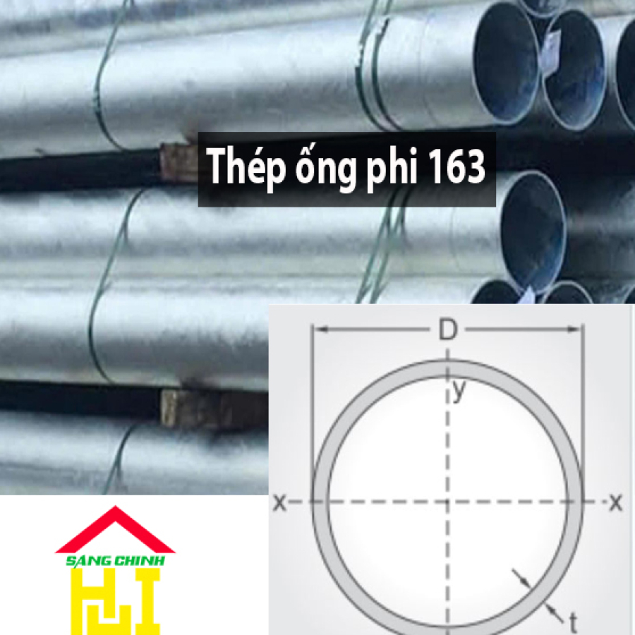 Thép ống phi 163