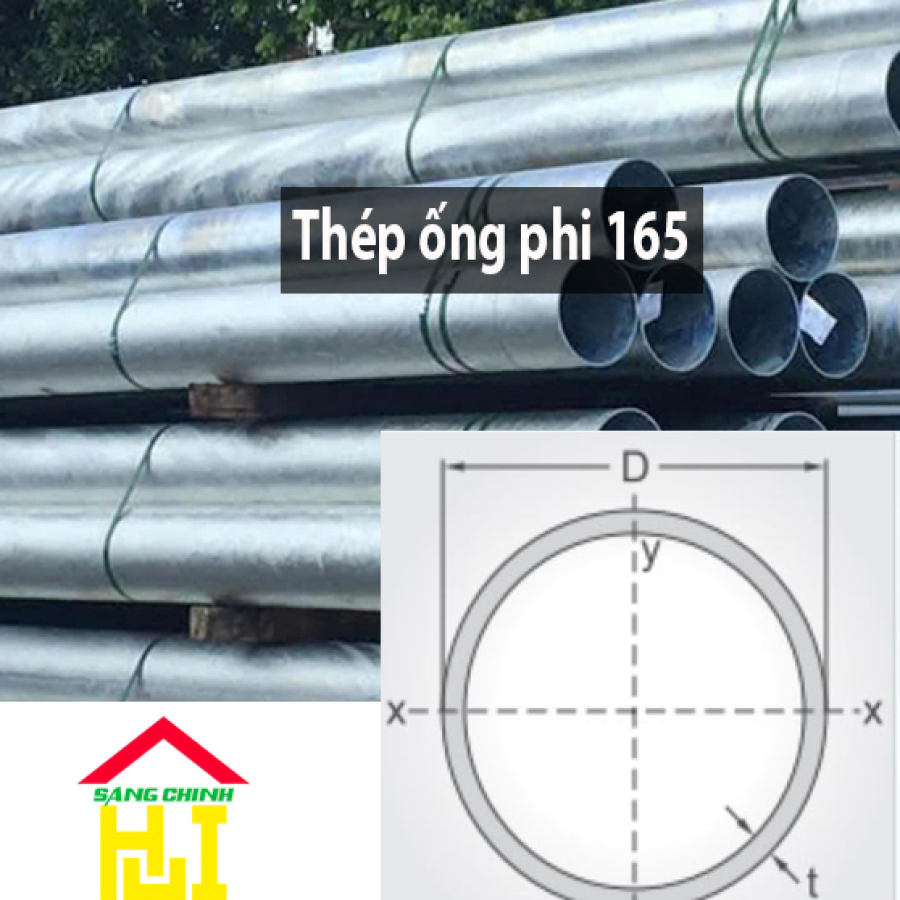 Thép ống phi 165